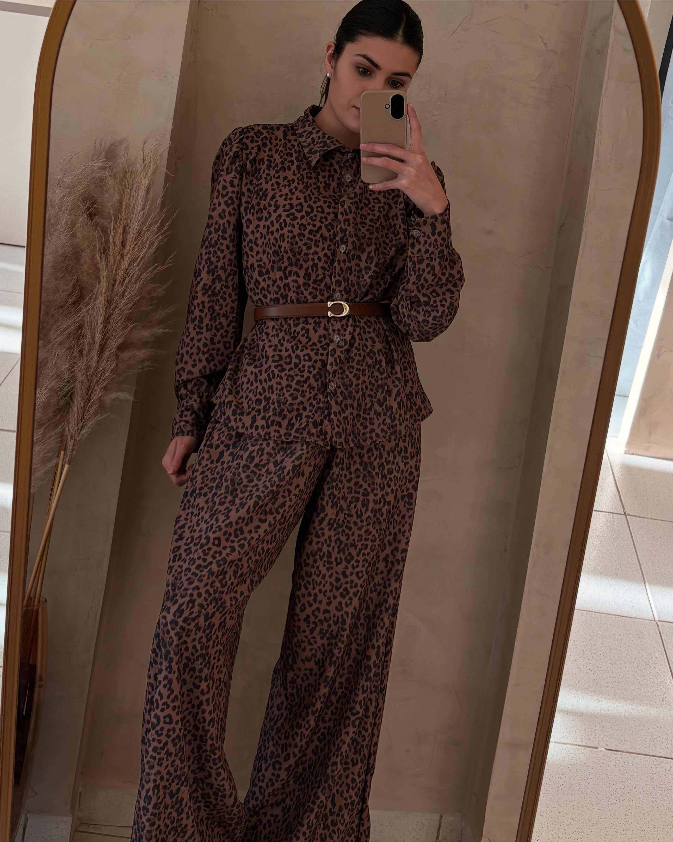 Conjunto estampada de onça TAM U