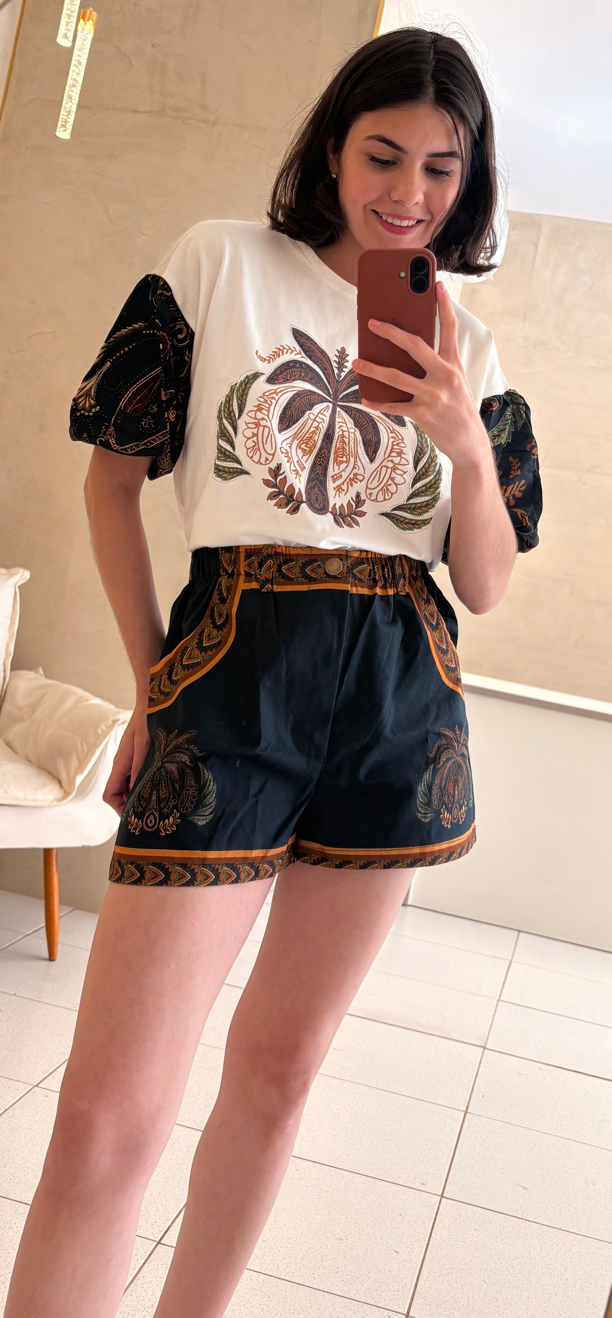 Short azul botanic