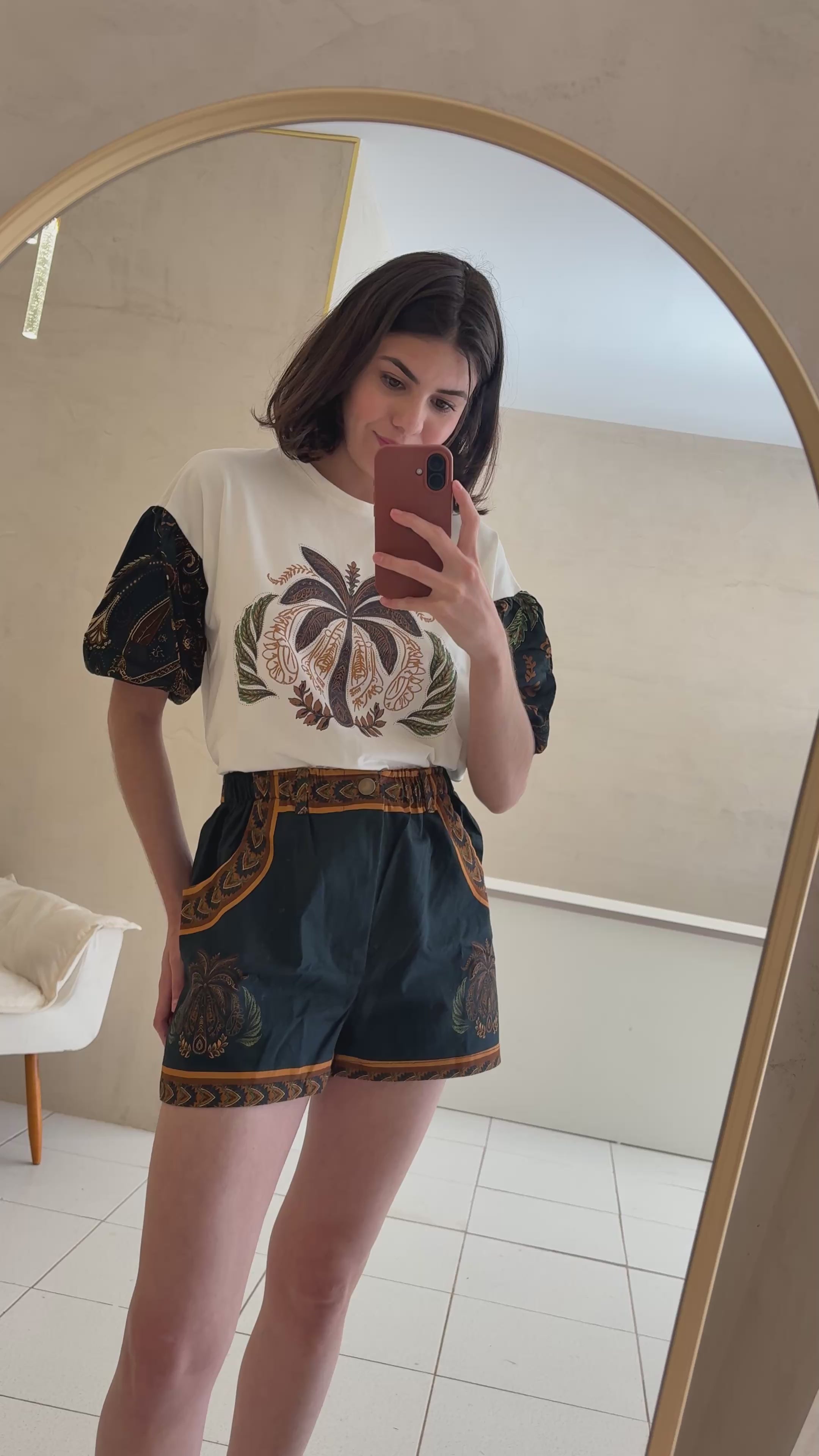 T-shirt botanic estampada