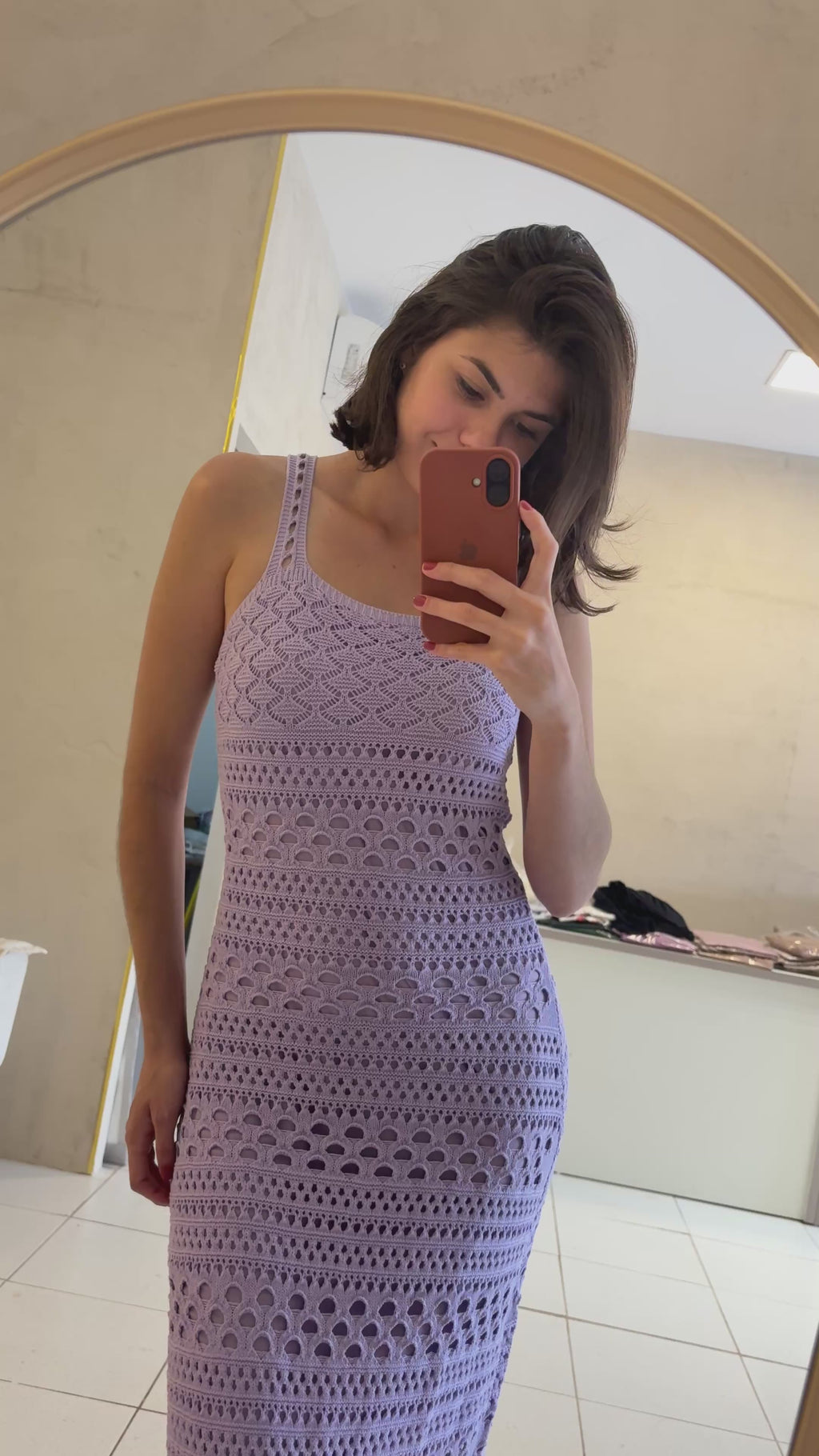 Vestido sereia modal em tricot